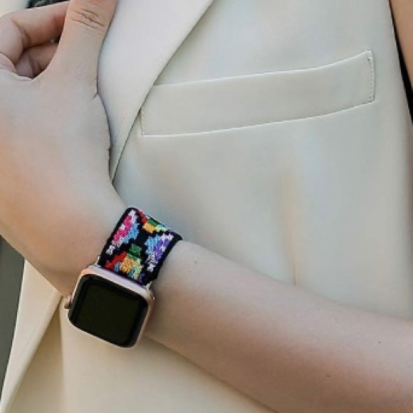 Apple Watch Boho print stretchy strap band 🆕 42mm Small size - Picture 5 of 7